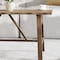 Flash Furniture Eli Solid Wood Farmhouse Coffee Table, Trestle Style Accent Table in Rustic Brown LFS-2013-RSTBRN-GG - alternate 5